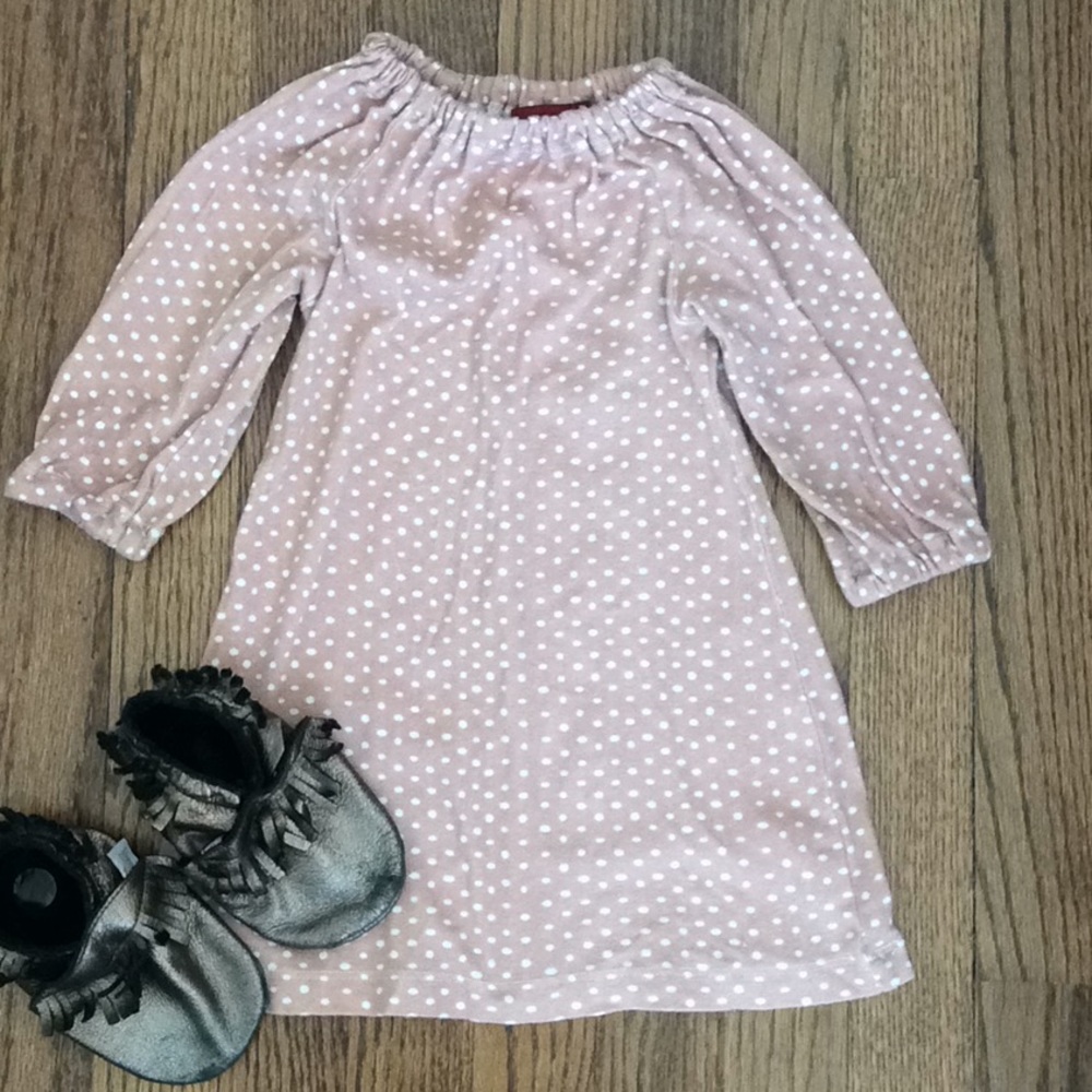 Milkbarn 100% organic cotton polka dot dress